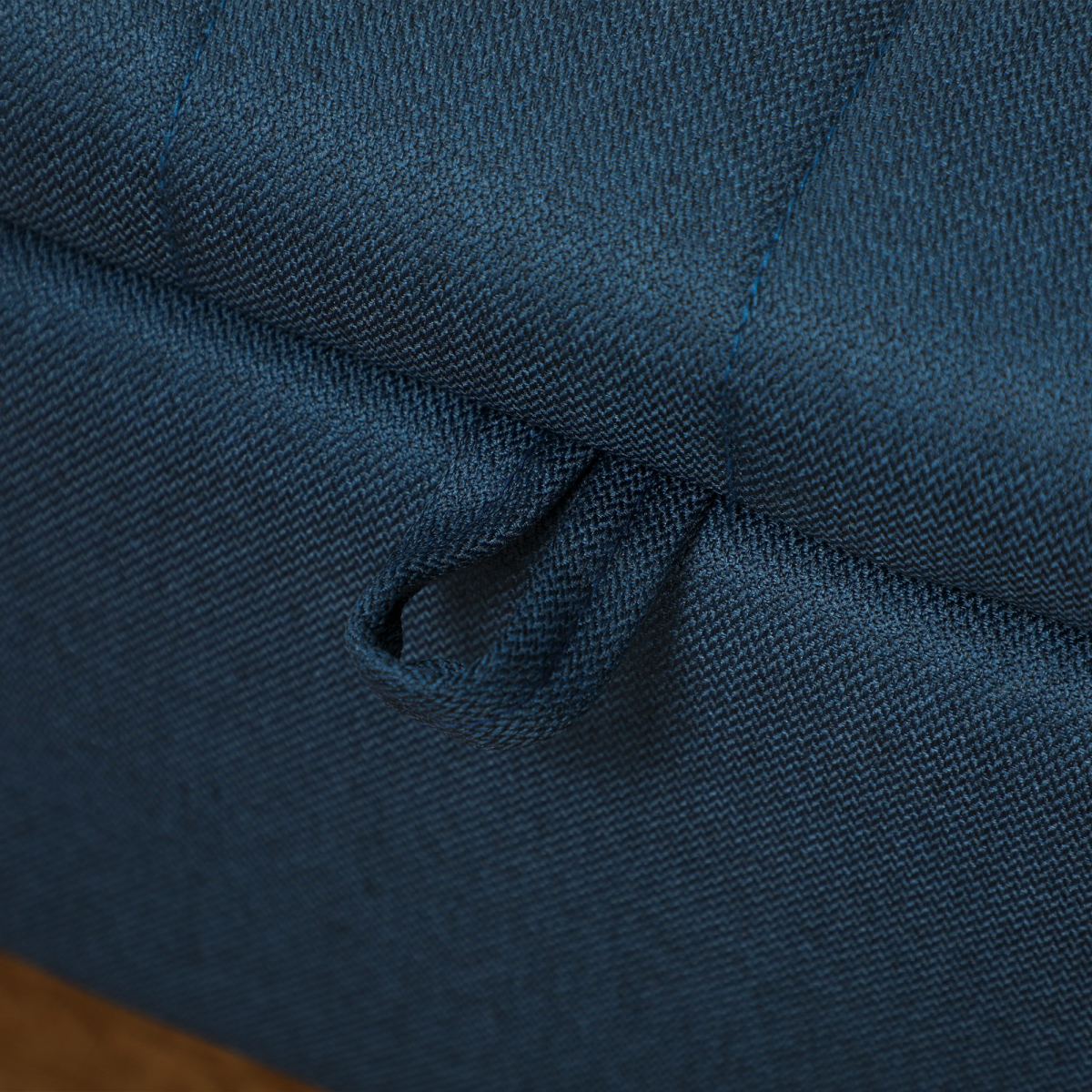 HOMCOM Storage Ottoman Bench, Linen Fabric Footstool with Steel Legs Blue