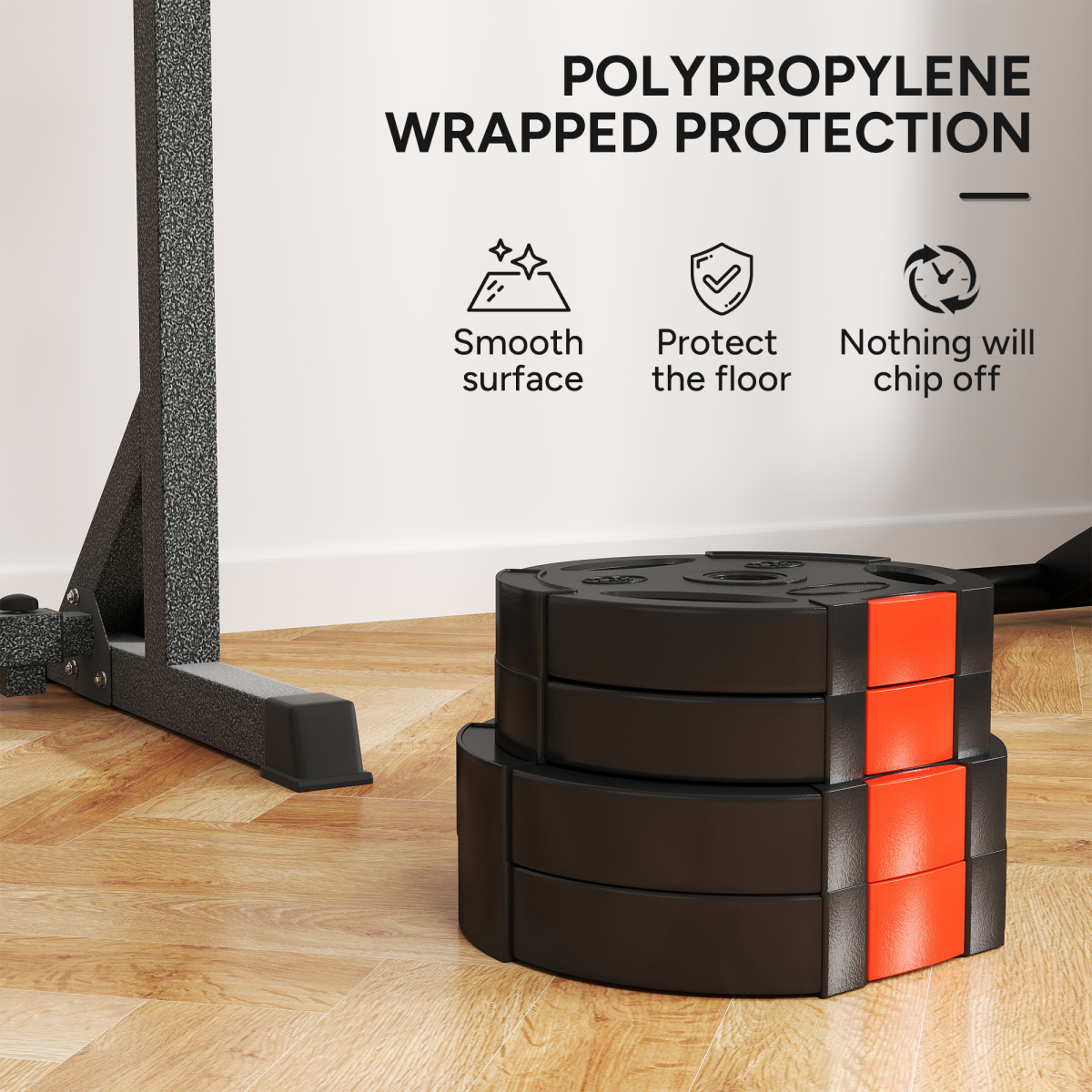 SPORTNOW Olympic Weight Plates Set for Home Gym, 2 x 5kg, 2 x 2.5kg