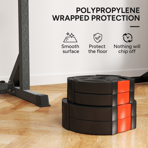 SPORTNOW Olympic Weight Plates Set for Home Gym, 2 x 5kg, 2 x 2.5kg