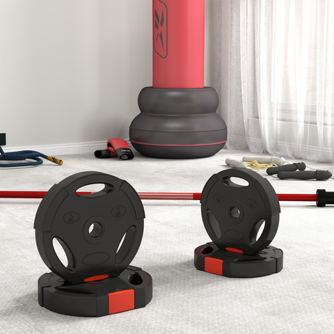 SPORTNOW Olympic Weight Plates Set for Home Gym, 2 x 5kg, 2 x 2.5kg