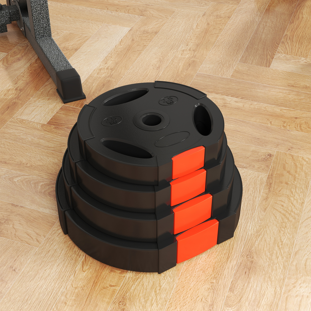 SPORTNOW Olympic Weight Plates Set for Home Gym, 2 x 5kg, 2 x 2.5kg