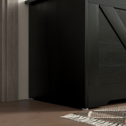 HOMCOM Storage Trunk for Living Room, with Safety Hinges