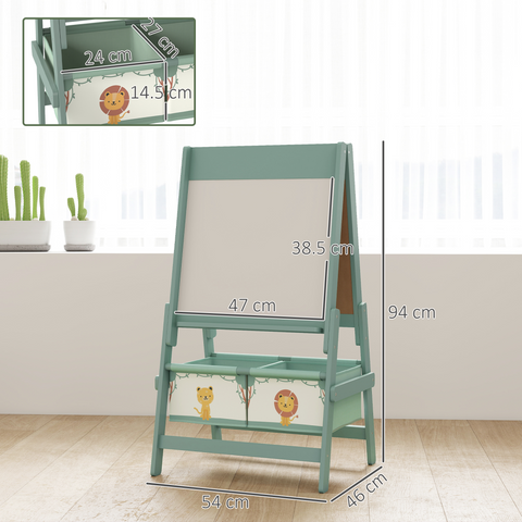 AIYAPLAY Kids Easel, Double-Sided Art Easel with Paper Roll