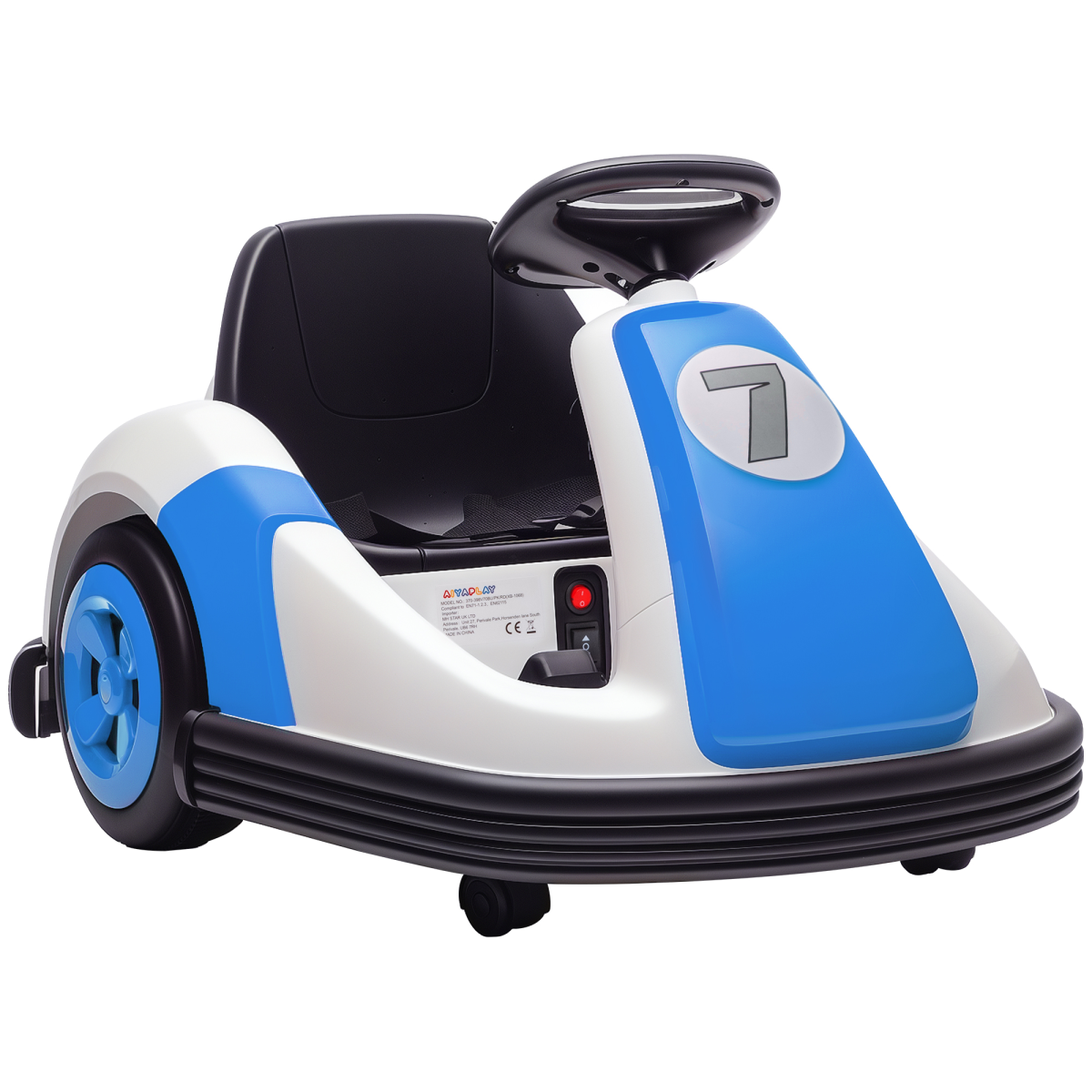 AIYAPLAY Kids Bumper Car with 360-Degree Rotation Spin, Safety Belt