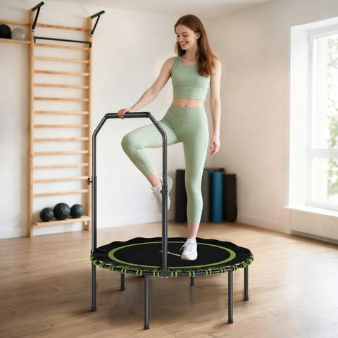 SPORTNOW Foldable Fitness Trampoline Rebounder with Handle
