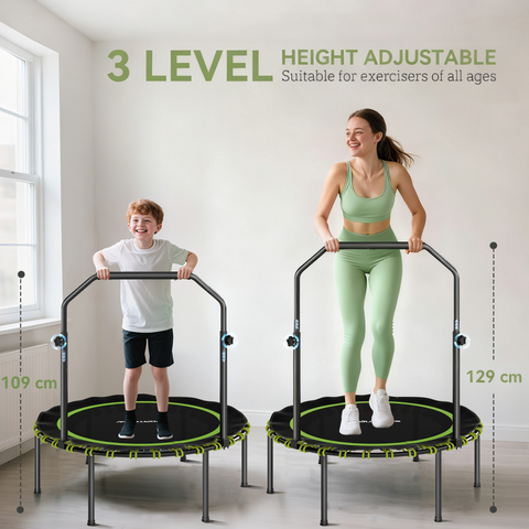 SPORTNOW Foldable Fitness Trampoline Rebounder with Handle