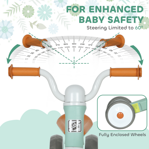 AIYAPLAY Baby Balance Bike with 3 Wheels