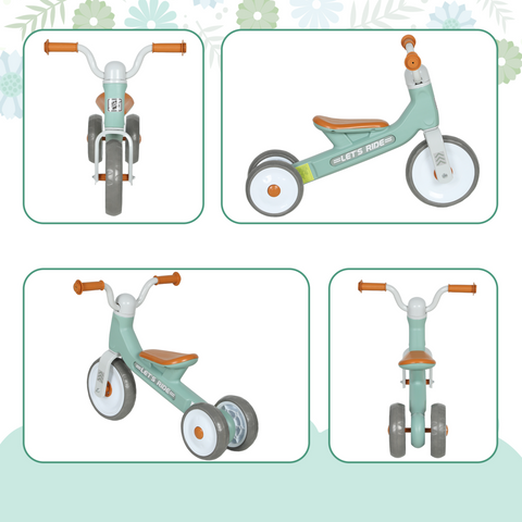 AIYAPLAY Baby Balance Bike with 3 Wheels