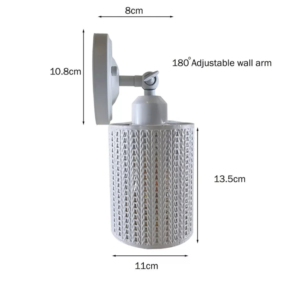 White Vintage Retro Wall Sconce Adjustable E27 Indoor Wall Light ~1231