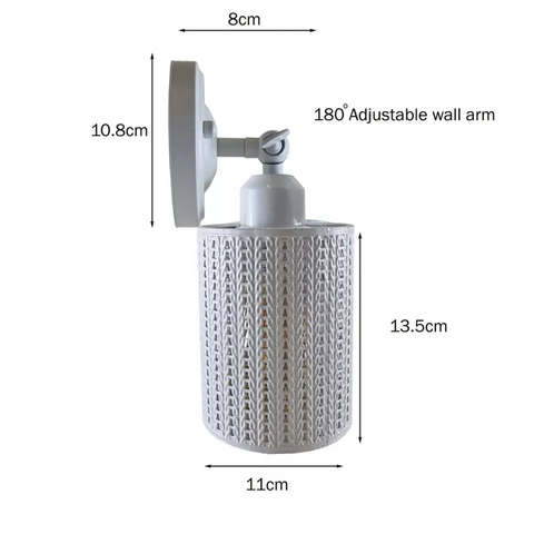 White Vintage Retro Wall Sconce Adjustable E27 Indoor Wall Light ~1231