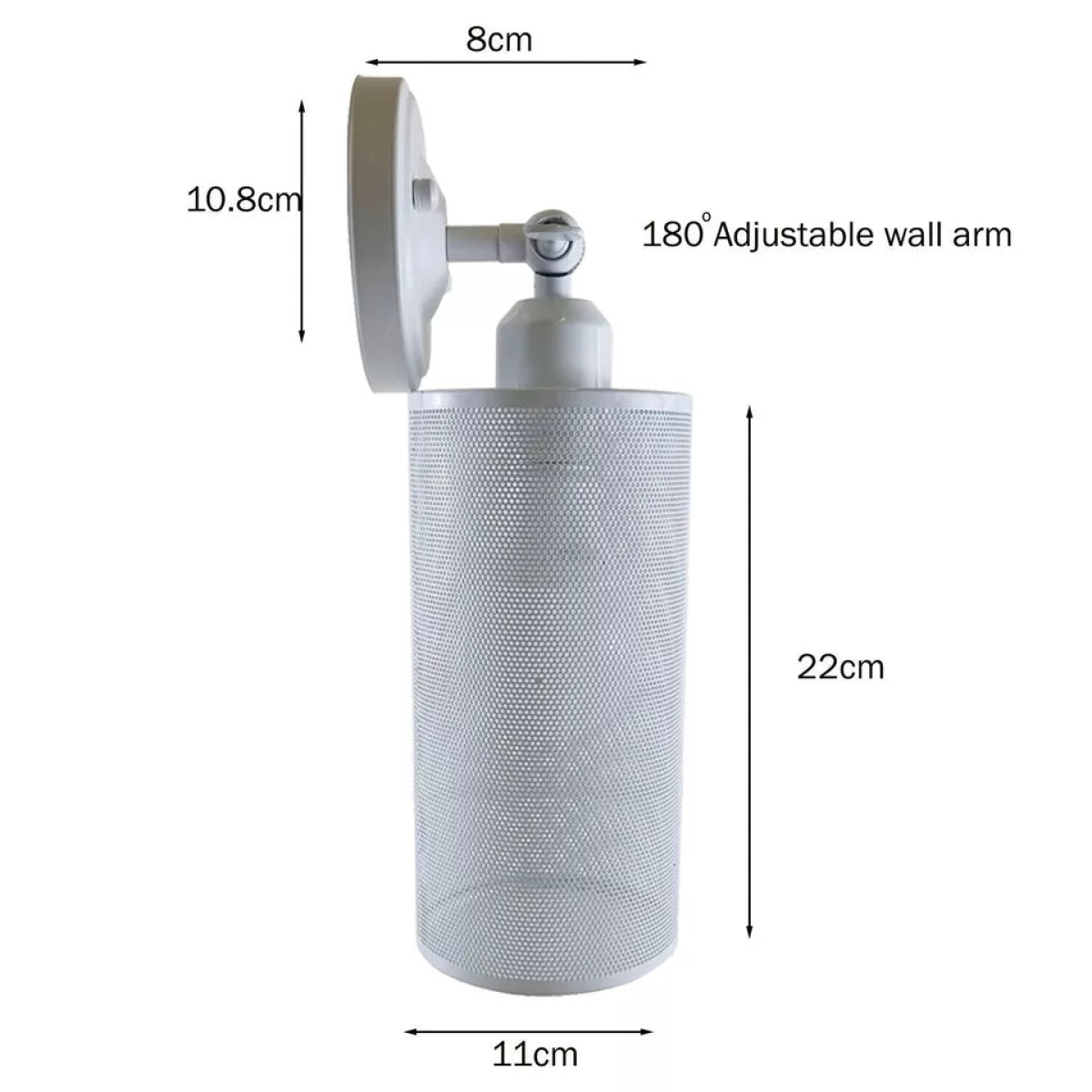 White Vintage Retro Wall Sconce Adjustable E27 Indoor Wall Light ~1231