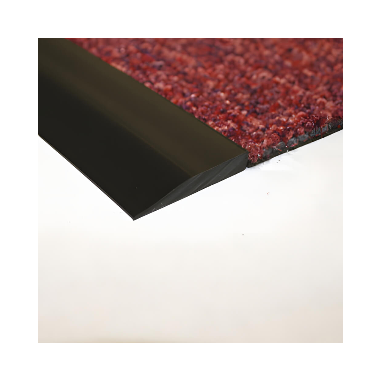 Floor Ramp Trim PVC | Genesis RDIM Flexible Smooth Ramp Edge for Soft Flooring - Black/Grey
