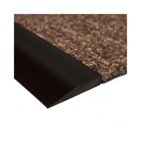 Floor Ramp Trim PVC | Genesis RDIM Flexible Smooth Ramp Edge for Soft Flooring - Black/Grey