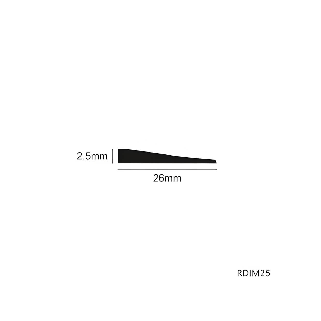 Floor Ramp Trim PVC | Genesis RDIM Flexible Smooth Ramp Edge for Soft Flooring - Black/Grey