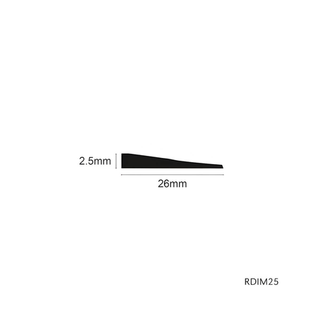 Floor Ramp Trim PVC | Genesis RDIM Flexible Smooth Ramp Edge for Soft Flooring - Black/Grey