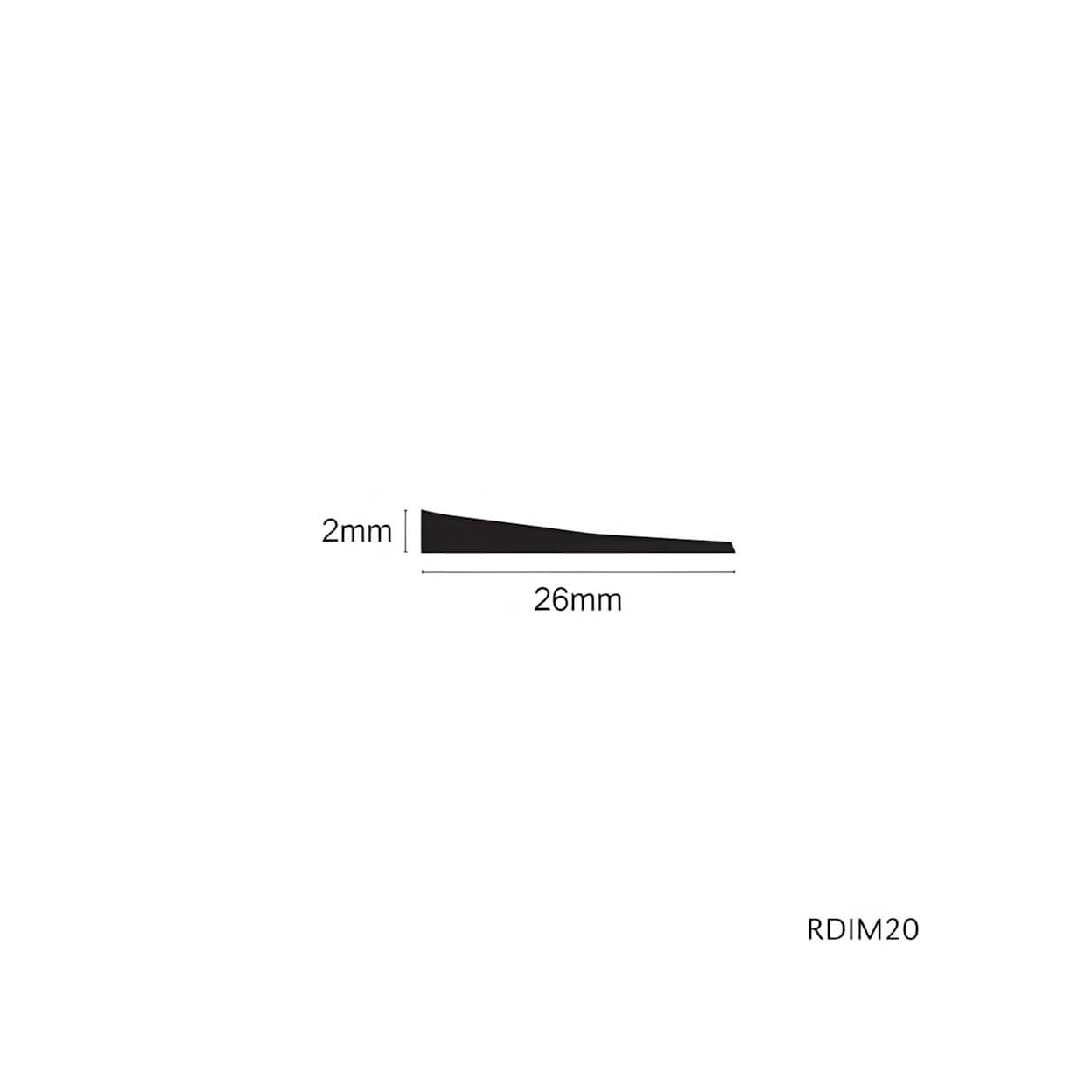 Floor Ramp Trim PVC | Genesis RDIM Flexible Smooth Ramp Edge for Soft Flooring - Black/Grey
