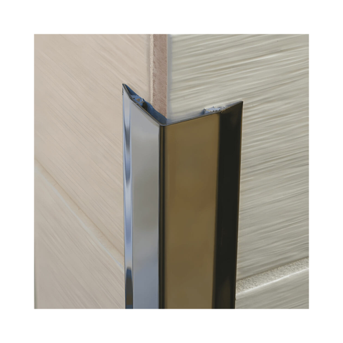 EAS Stainless Steel Corner Protector - Brushed Finish Wall Edge Guard 2.5m