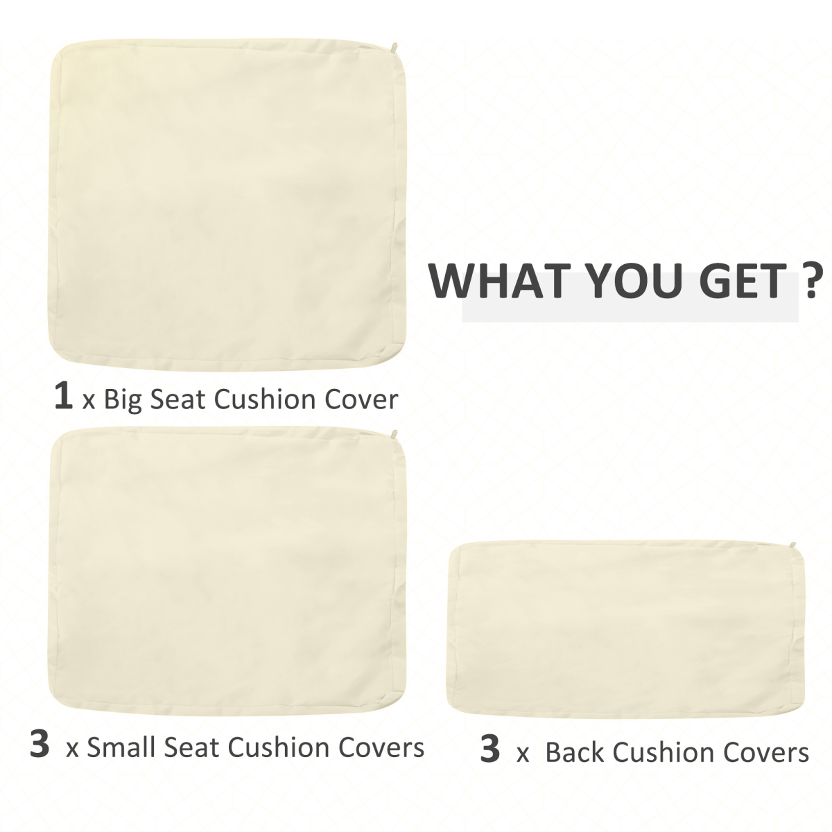 Rattan Garden Wicker Patio Furniture Cushion Cover Sofa Cover Replacement