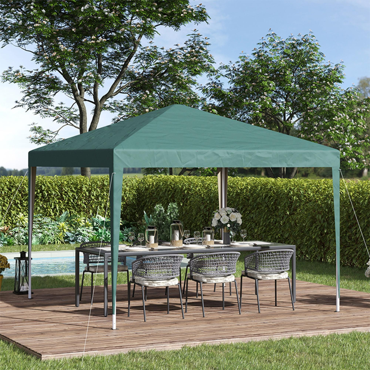 3x3m Garden Pop Up Gazebo Marquee Party Tent Wedding Canopy UV Protection