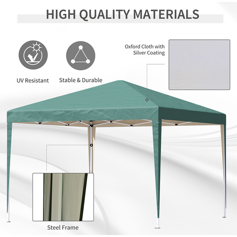 3x3m Garden Pop Up Gazebo Marquee Party Tent Wedding Canopy UV Protection