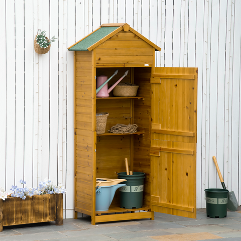 Garden Shed Wooden Timber Garden Storage Shed Tilted-felt Roof & Lockable Doors
