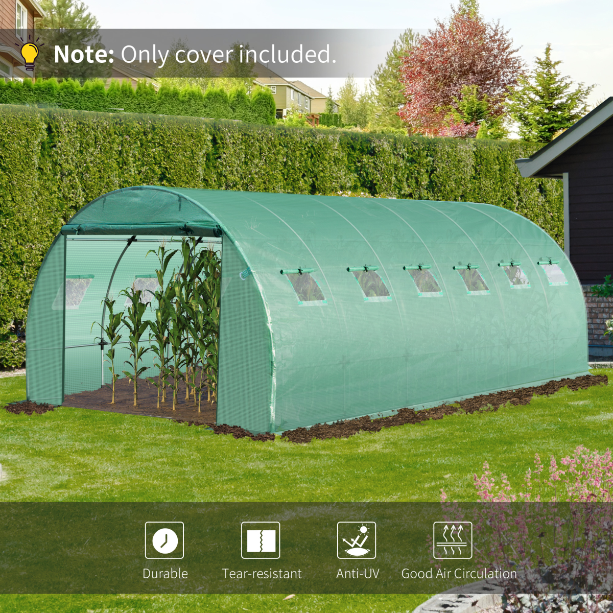 Greenhouse Replacement Cover Winter Garden PE Cover Walk-in Greenhouse