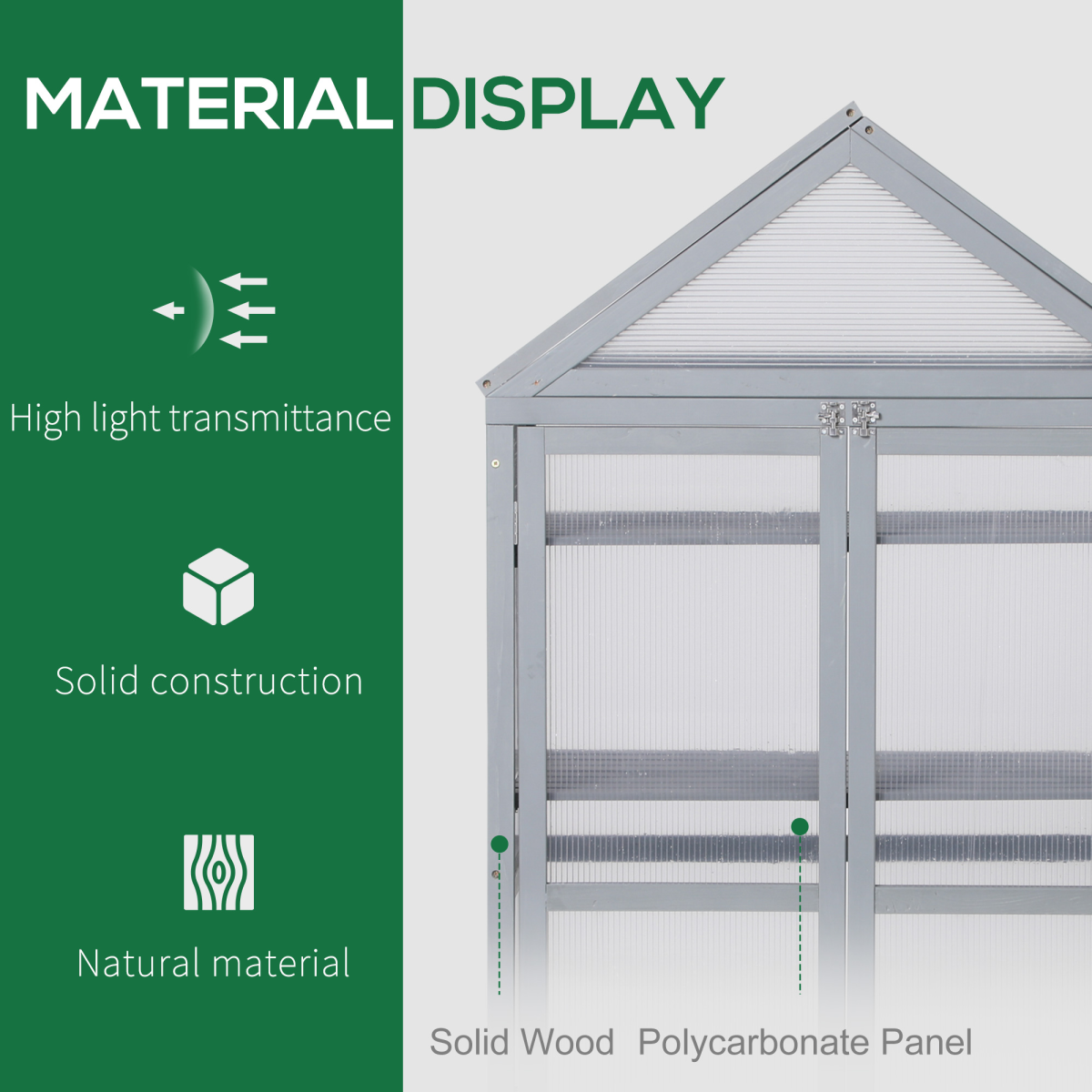 Garden Polycarbonate Cold Frame Greenhouse Grow House Flower Vegetable Plants