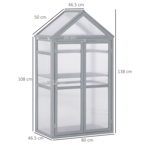 Garden Polycarbonate Cold Frame Greenhouse Grow House Flower Vegetable Plants