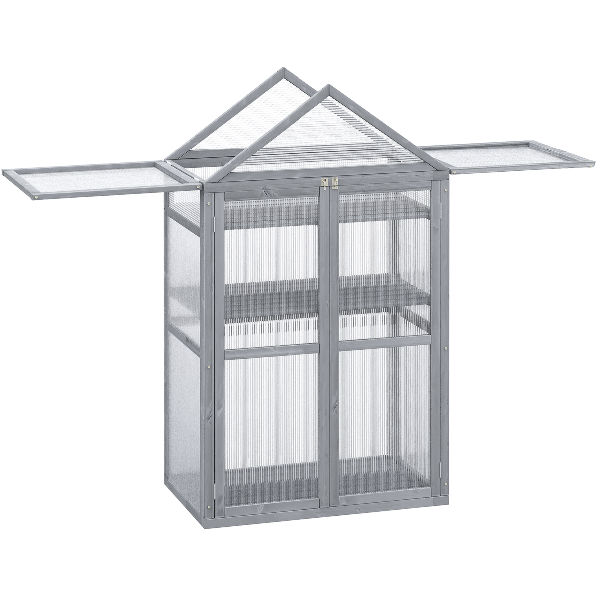 Garden Polycarbonate Cold Frame Greenhouse Grow House Flower Vegetable Plants