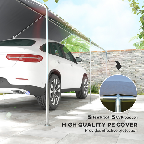 3m x 6m Heavy Duty Galvanized Steel Frame Canopy Vehicle Shelter