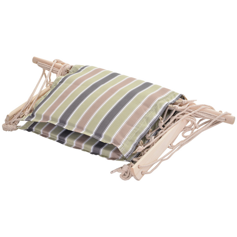 100x106cm Hanging Hammock Chair Thick Rope Frame Pillow Wooden Arms