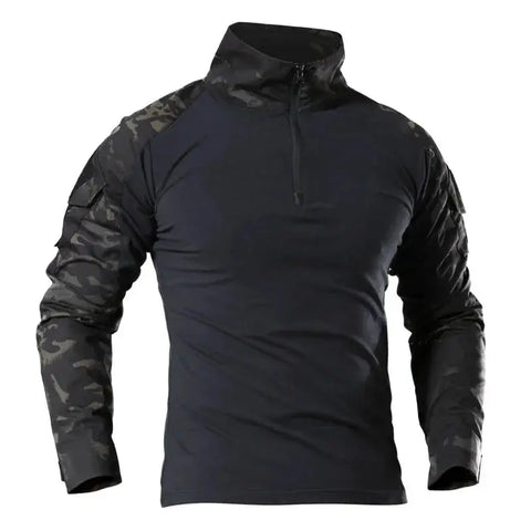 Men's Camouflage Tactical Long Sleeve Soldiers Army Combat T Shirt