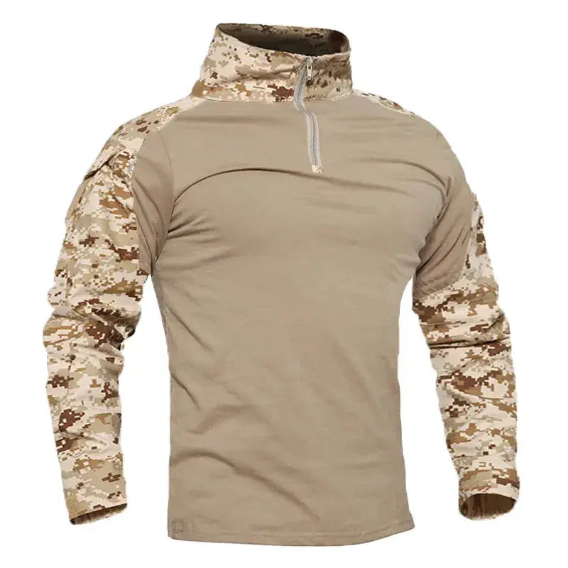 Men's Camouflage Tactical Long Sleeve Soldiers Army Combat T Shirt