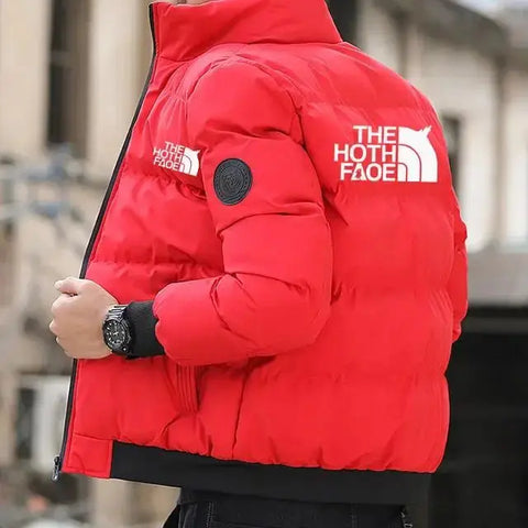 Men's Tiger Logo Padded Cotton Jacket - Short Thick Casual Parka, Winter Trend (S-5XL)