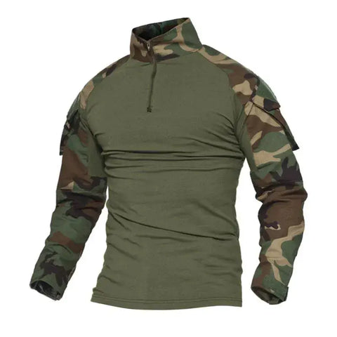 Men's Camouflage Tactical Long Sleeve Soldiers Army Combat T Shirt