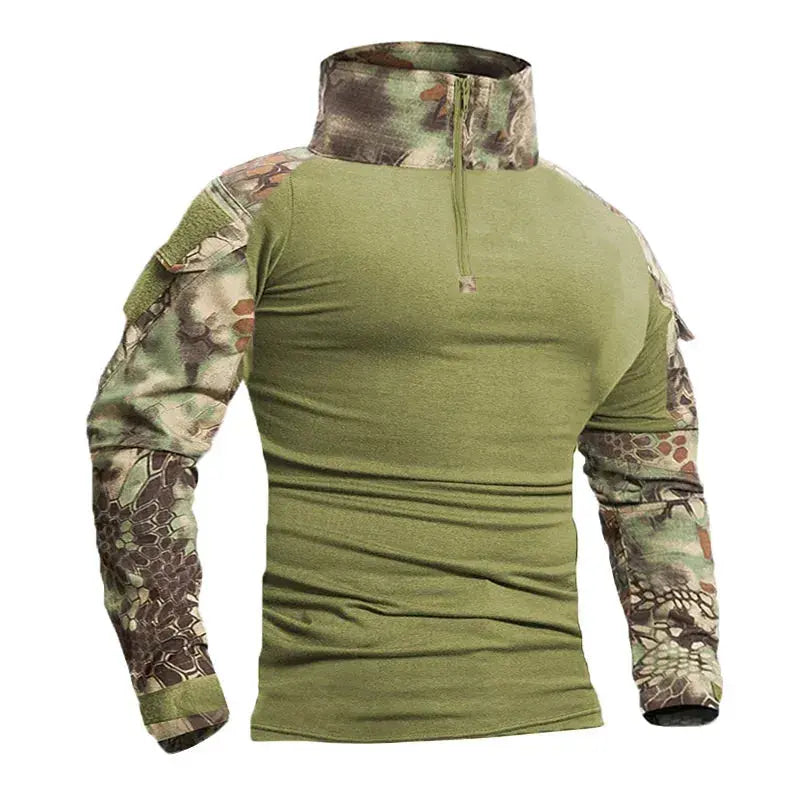 Men's Camouflage Tactical Long Sleeve Soldiers Army Combat T Shirt