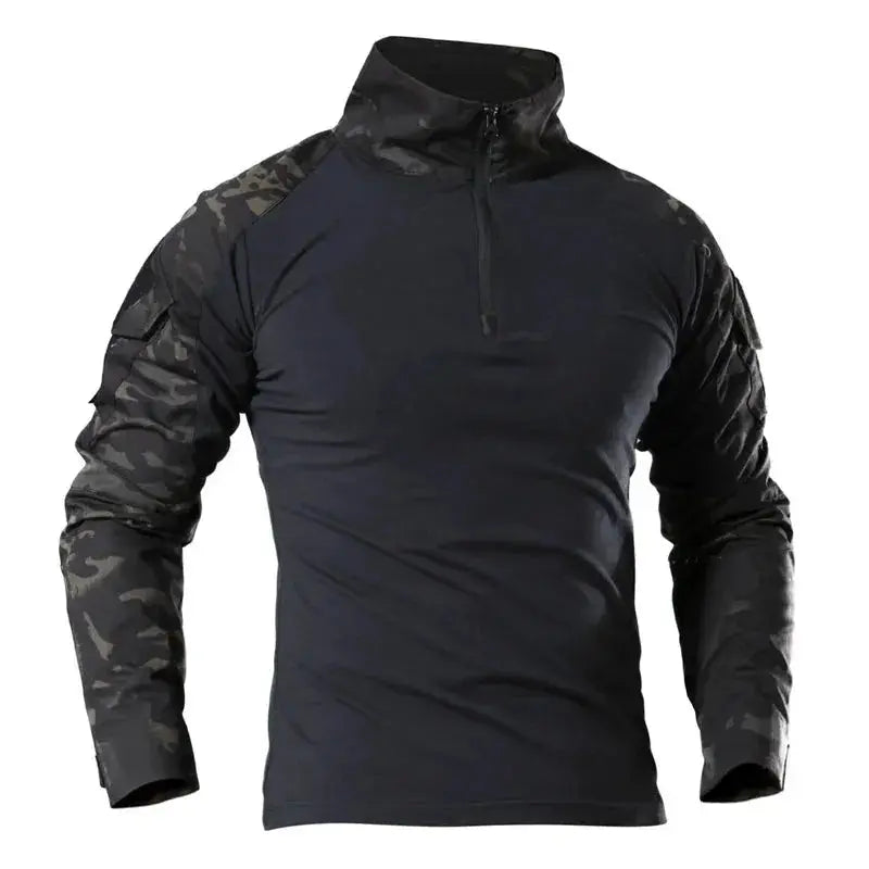 Men's Camouflage Tactical Long Sleeve Soldiers Army Combat T Shirt