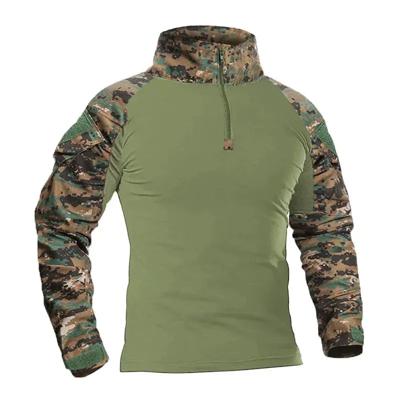 Men's Camouflage Tactical Long Sleeve Soldiers Army Combat T Shirt