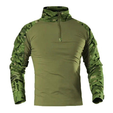 Men's Camouflage Tactical Long Sleeve Soldiers Army Combat T Shirt