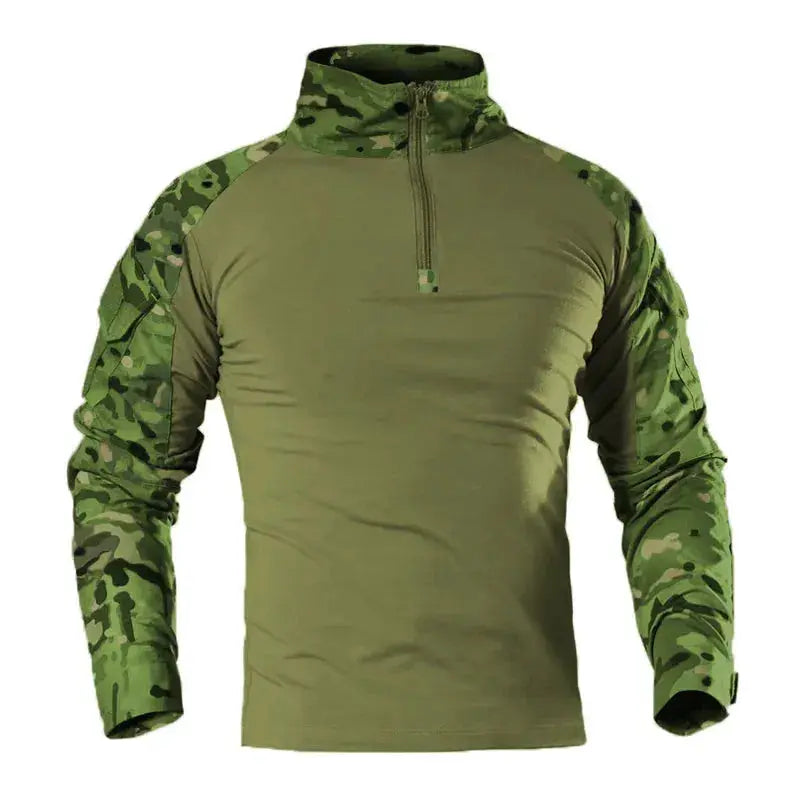 Men's Camouflage Tactical Long Sleeve Soldiers Army Combat T Shirt