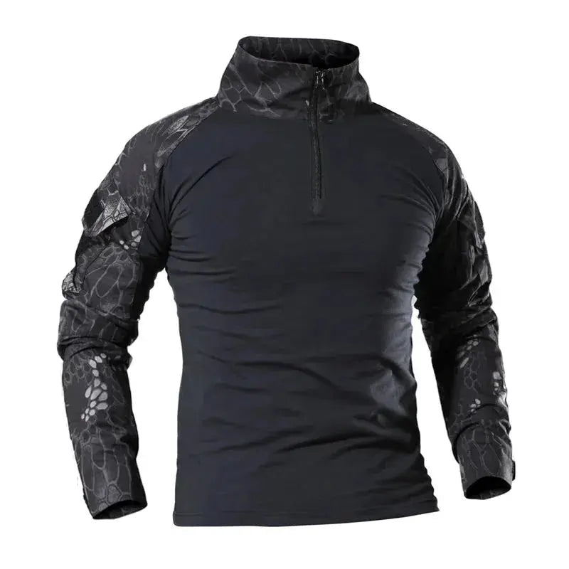 Men's Camouflage Tactical Long Sleeve Soldiers Army Combat T Shirt