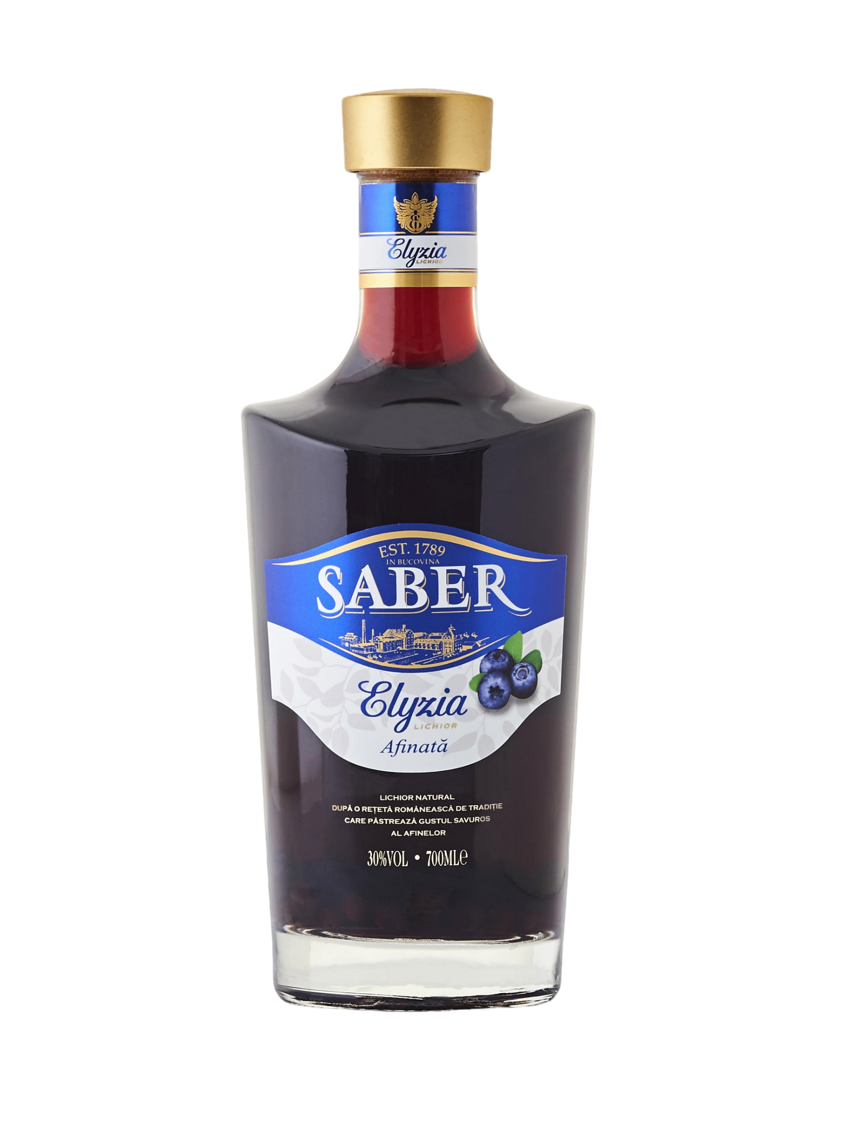 Saber Elyzia Blueberry (Afinata) Premium Liqueur in a gift box 700ml