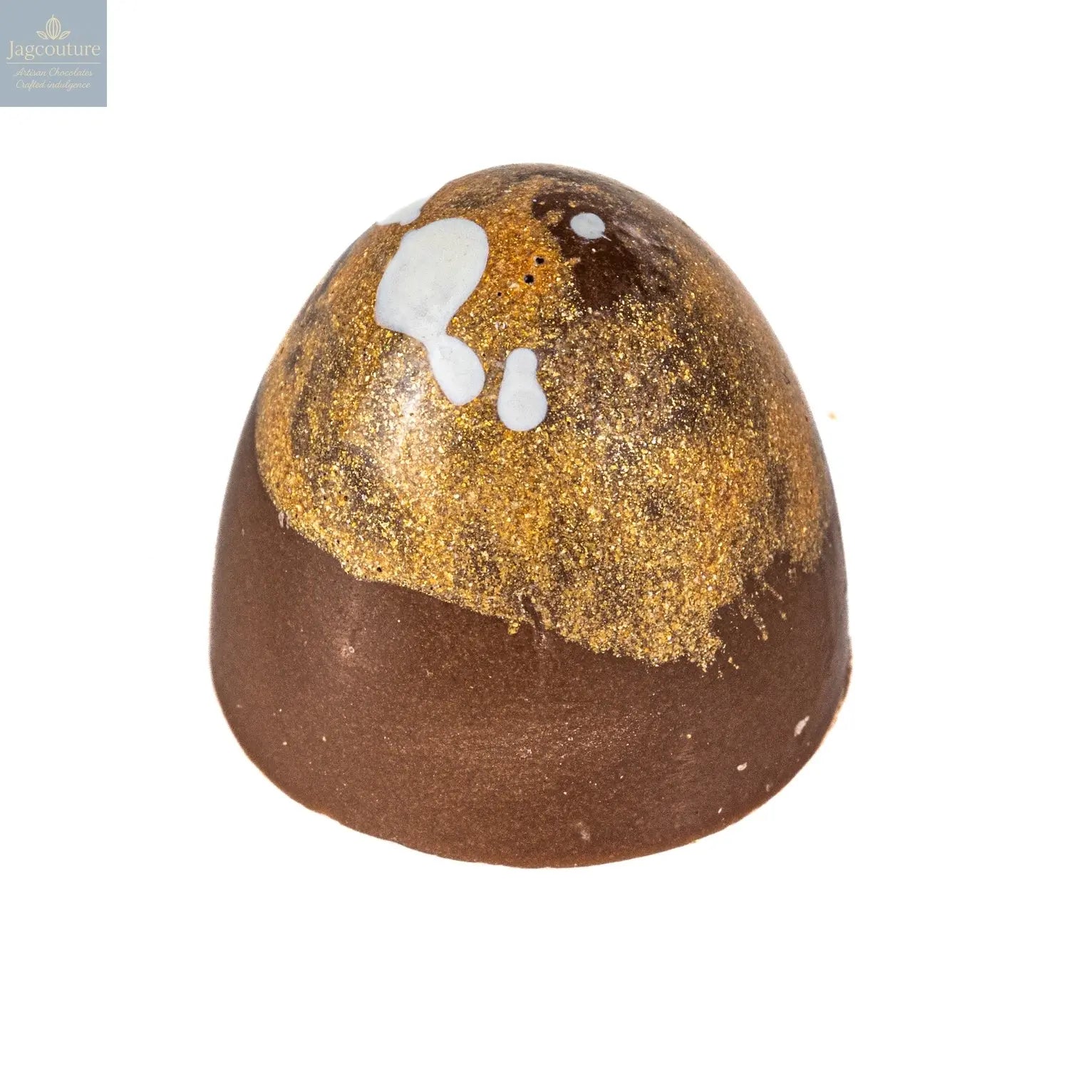 Salted Caramel Bullet - milk chocolate with a salted caramel crunch ganache 10g - Jag Couture Chocolates