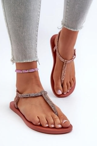 Ipanema Women’s Sandals – Eco-Friendly Glitter Design with Buckle Closure