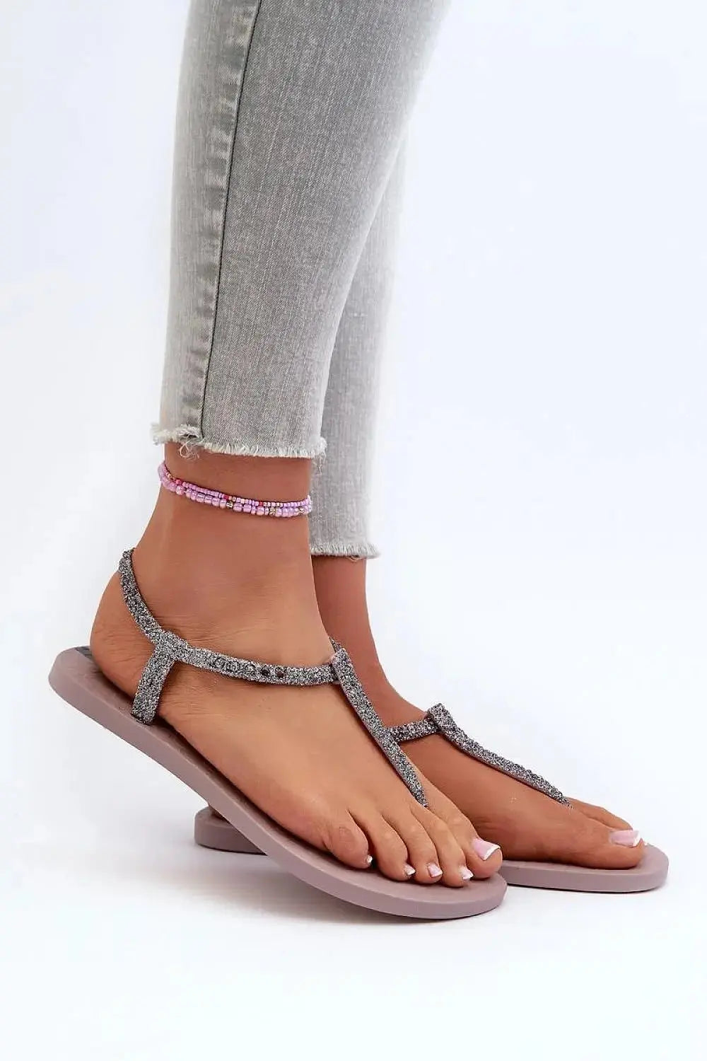 Ipanema Women’s Sandals – Eco-Friendly Glitter Design with Buckle Closure