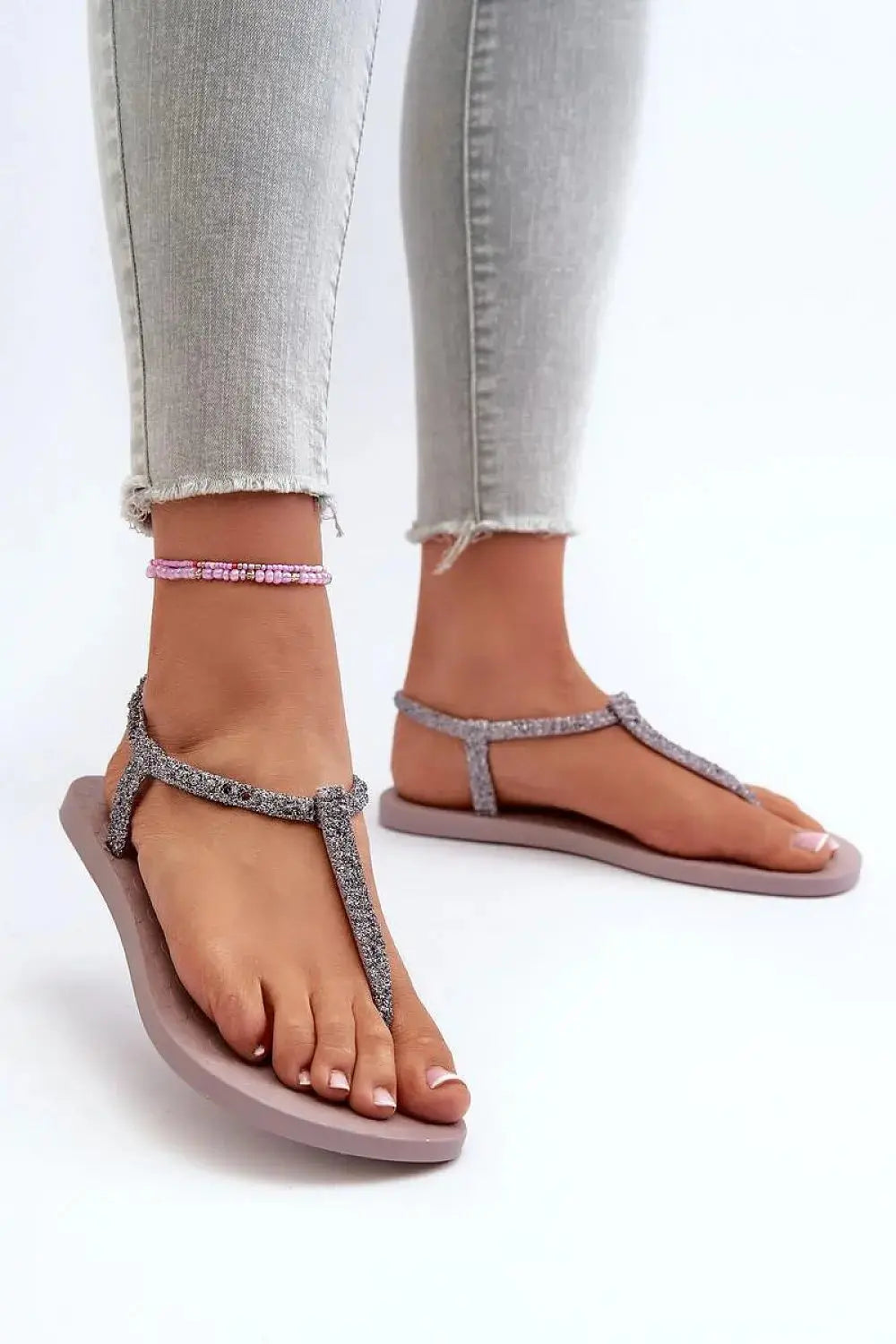 Ipanema Women’s Sandals – Eco-Friendly Glitter Design with Buckle Closure