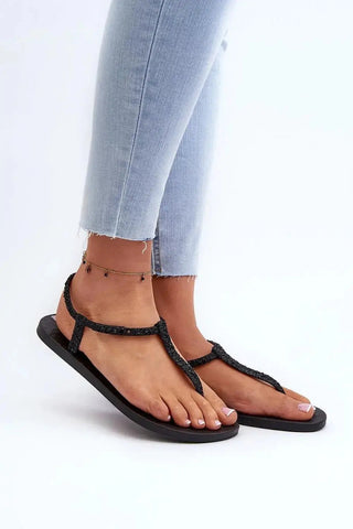 Ipanema Women’s Sandals – Eco-Friendly Glitter Design with Buckle Closure