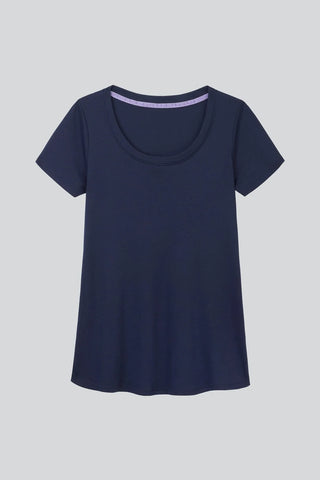 Scoop Neck Cotton Modal Blend T-shirt