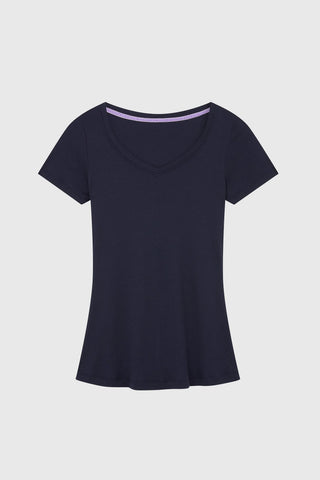 V Neck Cotton Modal Blend T-shirt
