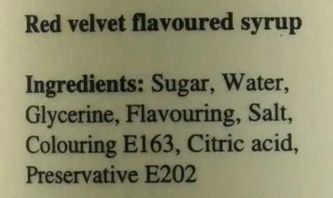 Simply Red Velvet Cake Syrup